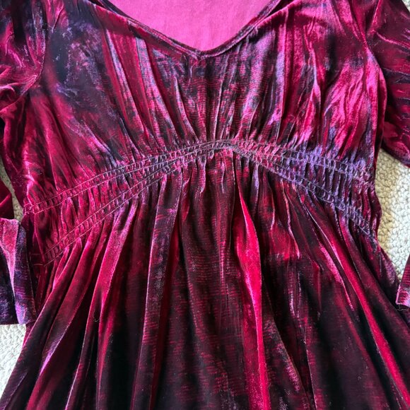 โจ Live and Let Live PM Pink Purple Velvet Babydoll โจ - Picture 3 of 7